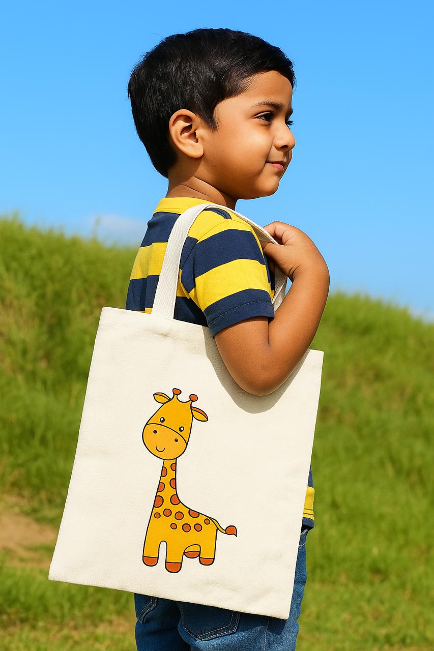 Animal-Themed Tote Bag Painting DIY Kit – Giraffe Design