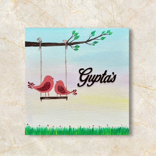 Cute Love Birds Nameplate
