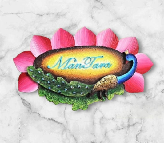 Peacock Lotus Nameplate