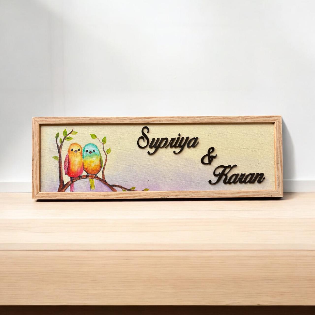 Love Birds Nameplate