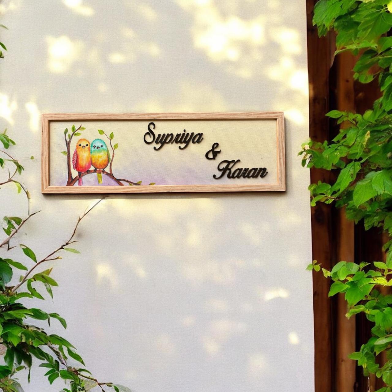 Love Birds Nameplate