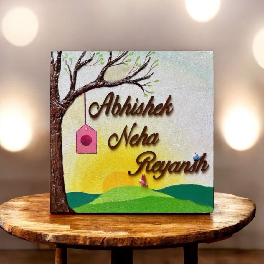 Sunrise Boho Style Nameplate