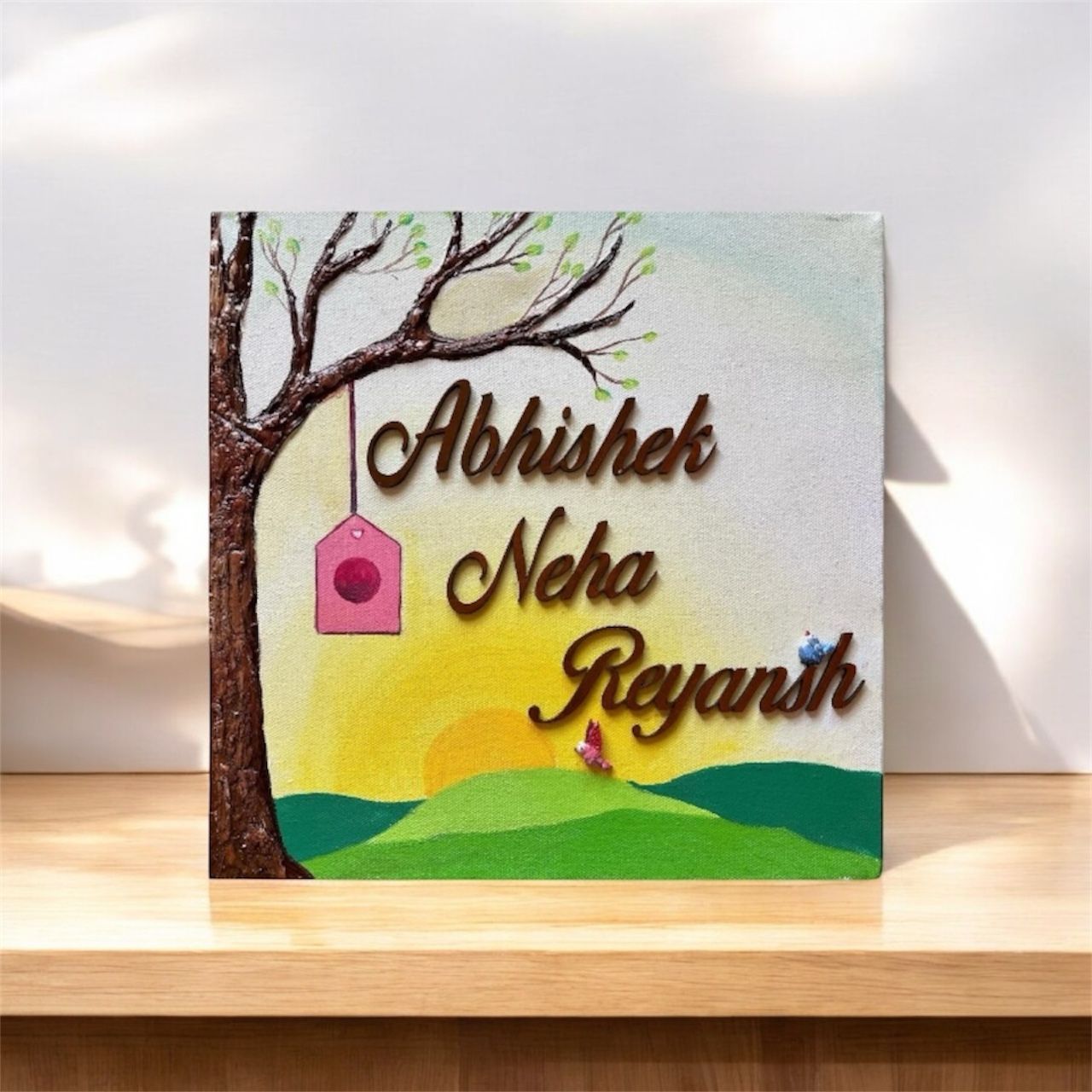 Sunrise Boho Style Nameplate