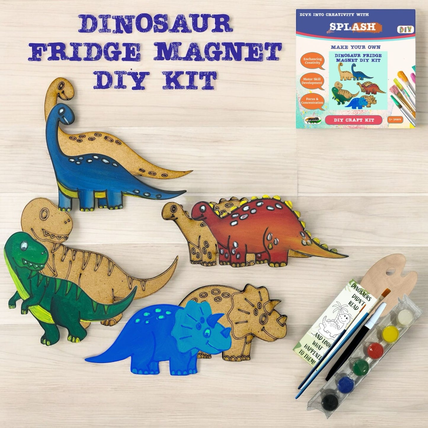 Dinosaur Fridge Magnet DIY Kit I SPLASH DIY Kit
