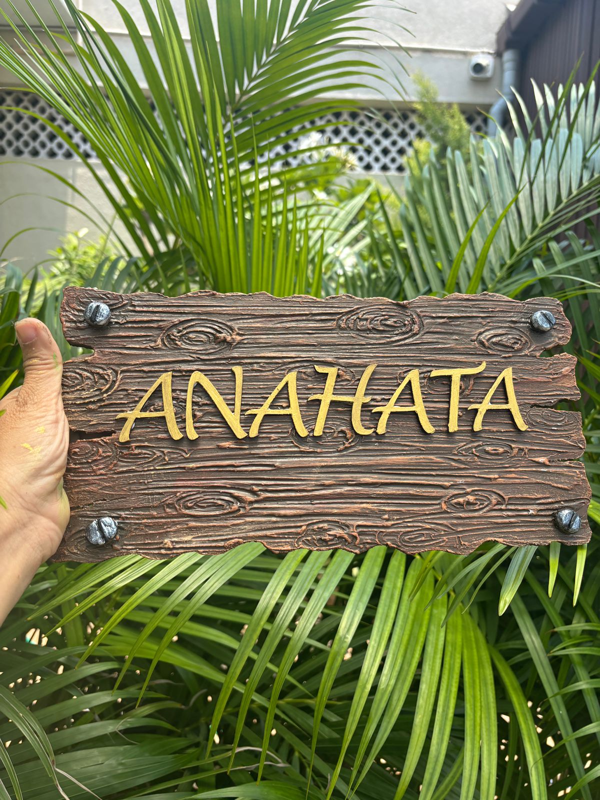 Natural Wood Finish Nameplate
