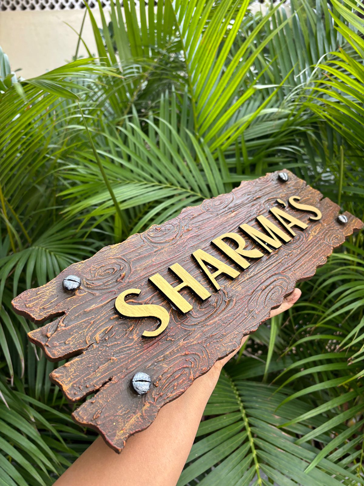 Natural Wood Finish Nameplate