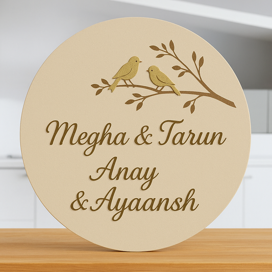 Bird on Branch Nameplate